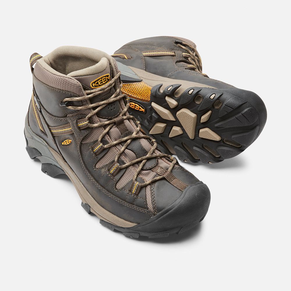 Keen Outdoor Bot Erkek Siyah Kahverengi - Targhee Ii Waterproof Mid - Türkiye ZHXD62590